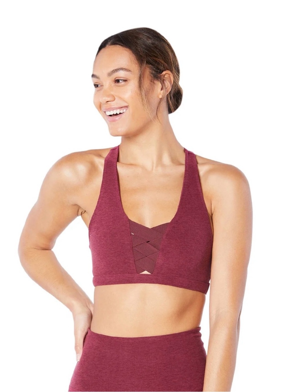 Beyond Yoga Spacedye Totally Woven Racerback Sports Bra - Large
